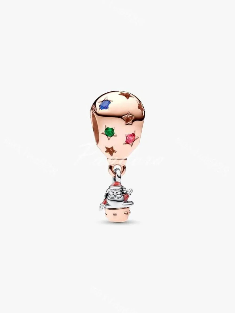 Pandora Two-tone Santa Claus in Hot Air Balloon Charm